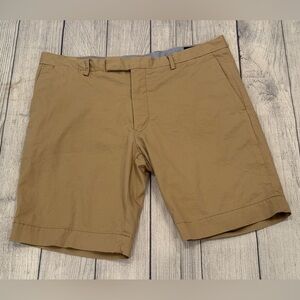 POLO RALPH LAUREN Classic Tan Flat Front stretch slim fit Men's Shorts/size 36